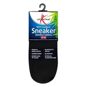 12x Lucovitaal Bamboe Sneakersok Zwart maat 35-38 1 paar