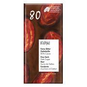 Vivani Chocoladereep Puur 80% Cacao Date Sugar 80GR
