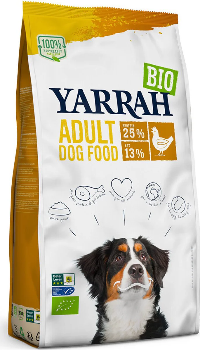 4x Yarrah Bio Hondenvoer Adult Kip 2 kg