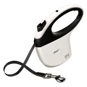 Flexi rollijn one wit / zwart - 5 mtr tot 30 kg
