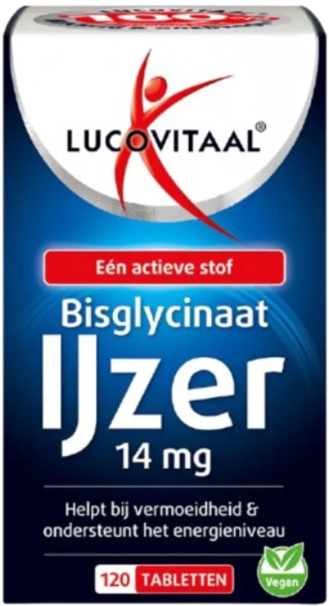 Lucovitaal IJzer Bisglycinaat 100% 120 tabletten