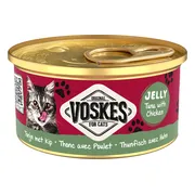 24x Voskes Kattenvoer Nat Gelei Tonijn & Kip 85 gr
