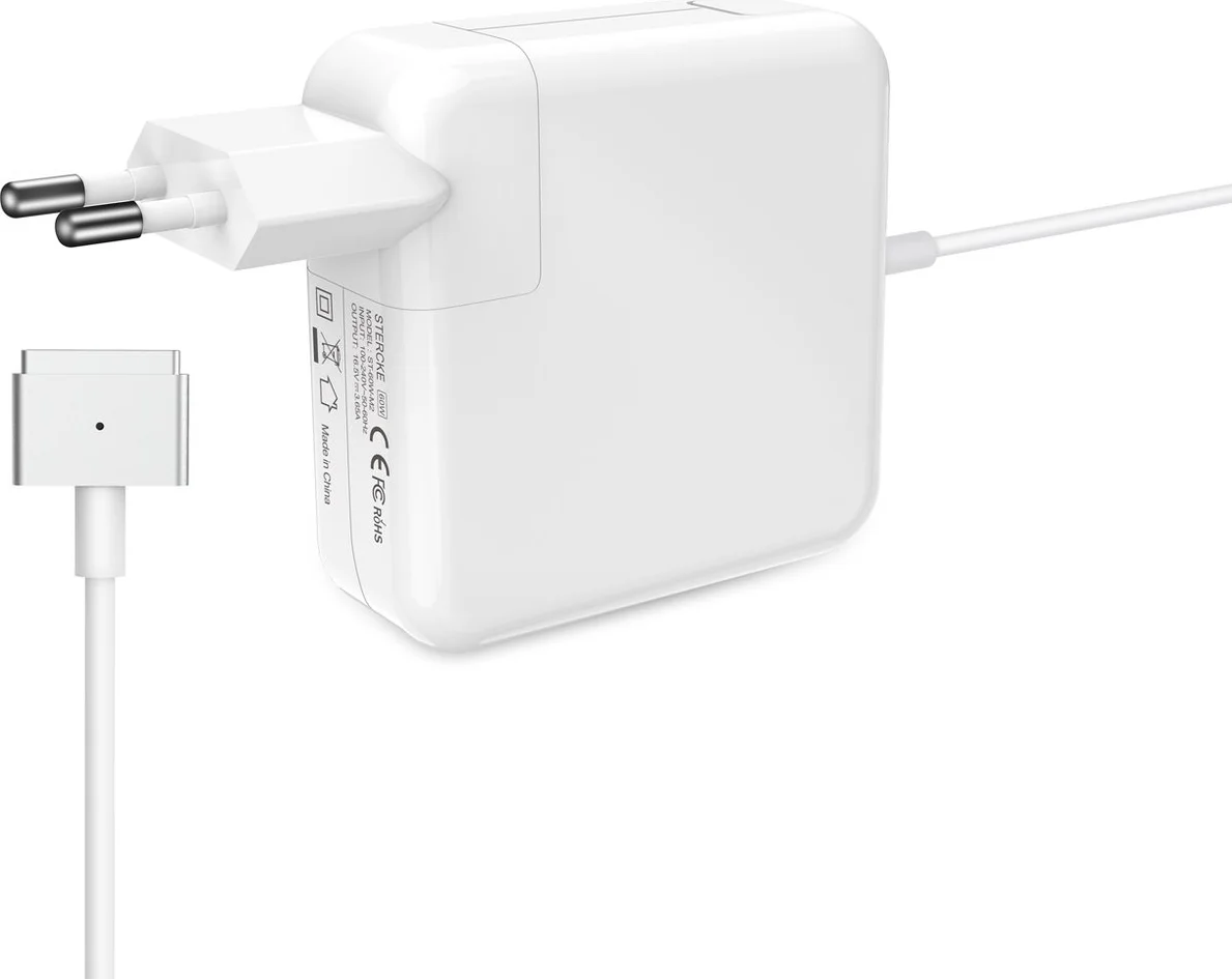 Oplader geschikt voor Macbook Pro 13 Inch - Modeljaar Mid 2012 t/m 2015 - Geschikt voor Magsafe 2 lader 60W - STERCKE®