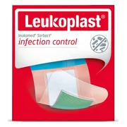 4x Leukoplast Leukomed Sorbact Bacteriënbindende Eilandpleister 5 cm x 7,2 cm 3 stuks