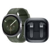 Samsung Galaxy Watch 9 Zilver/Groen 44mm + Samsung Galaxy Buds4 Zwart