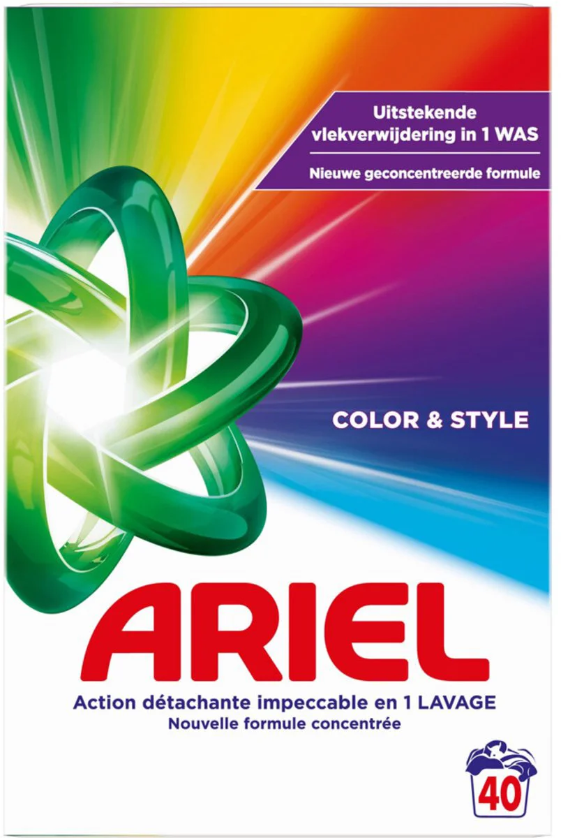5x Ariel Waspoeder Color 40 Wasbeurten 2 kg