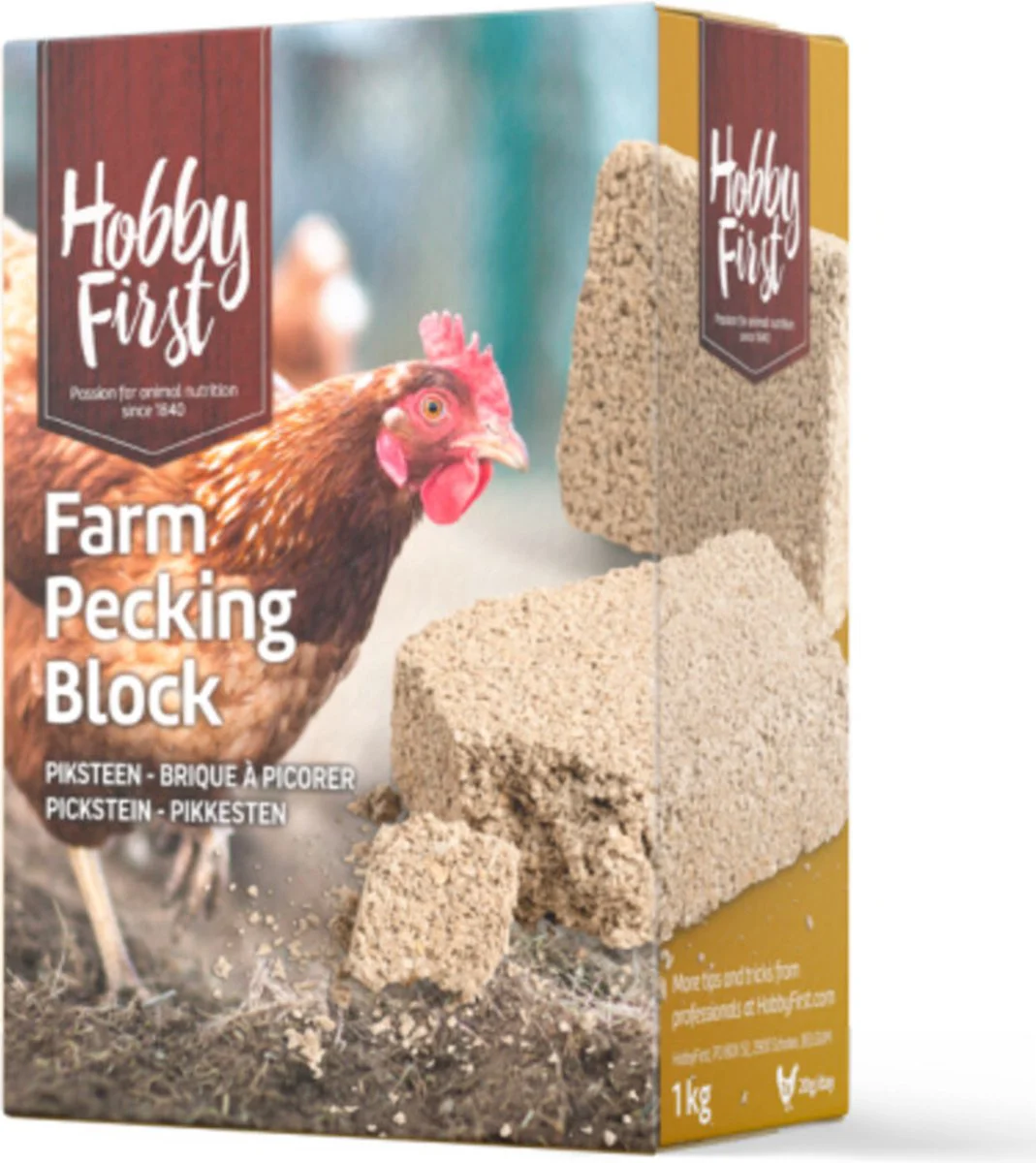 16x HobbyFirst Farm Pecking Block 1 kg