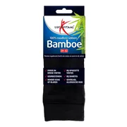 Lucovitaal Bamboe Sok Lang Zwart Maat 39-42 1 paar