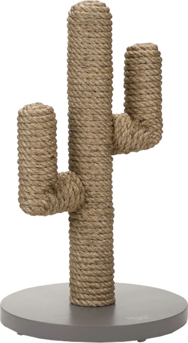 Designed by Lotte Cactus Krabpaal voor katten - Krabpaal hout - 3 paaltjes - Taupe - 35x35x60 cm