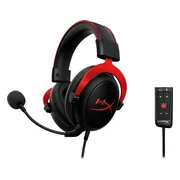 HyperX Cloud II - Bedrade Gaming Headset - Geschikt voor PC/PS5/PS4/Switch - Rood
