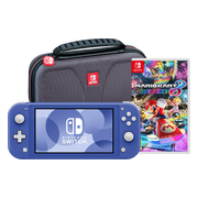 Nintendo Switch Lite Blauw + Mario Kart 8 Deluxe + Bigben Beschermtas