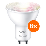 WiZ Smart Spot 8-pack - Gekleurd en Wit Licht - GU10