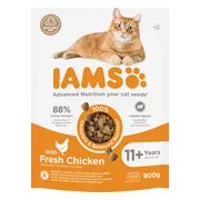 4x IAMS Cat senior 11+ Kattenvoer Chicken 800 gr