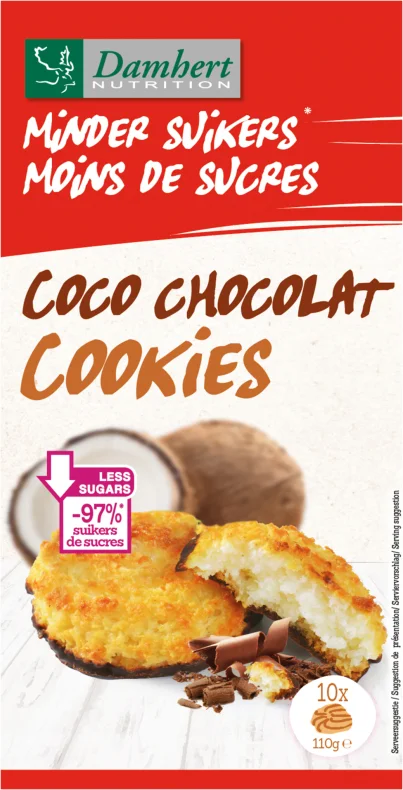 Damhert Minder Suikers Coco Chocolat Cookies 110GR