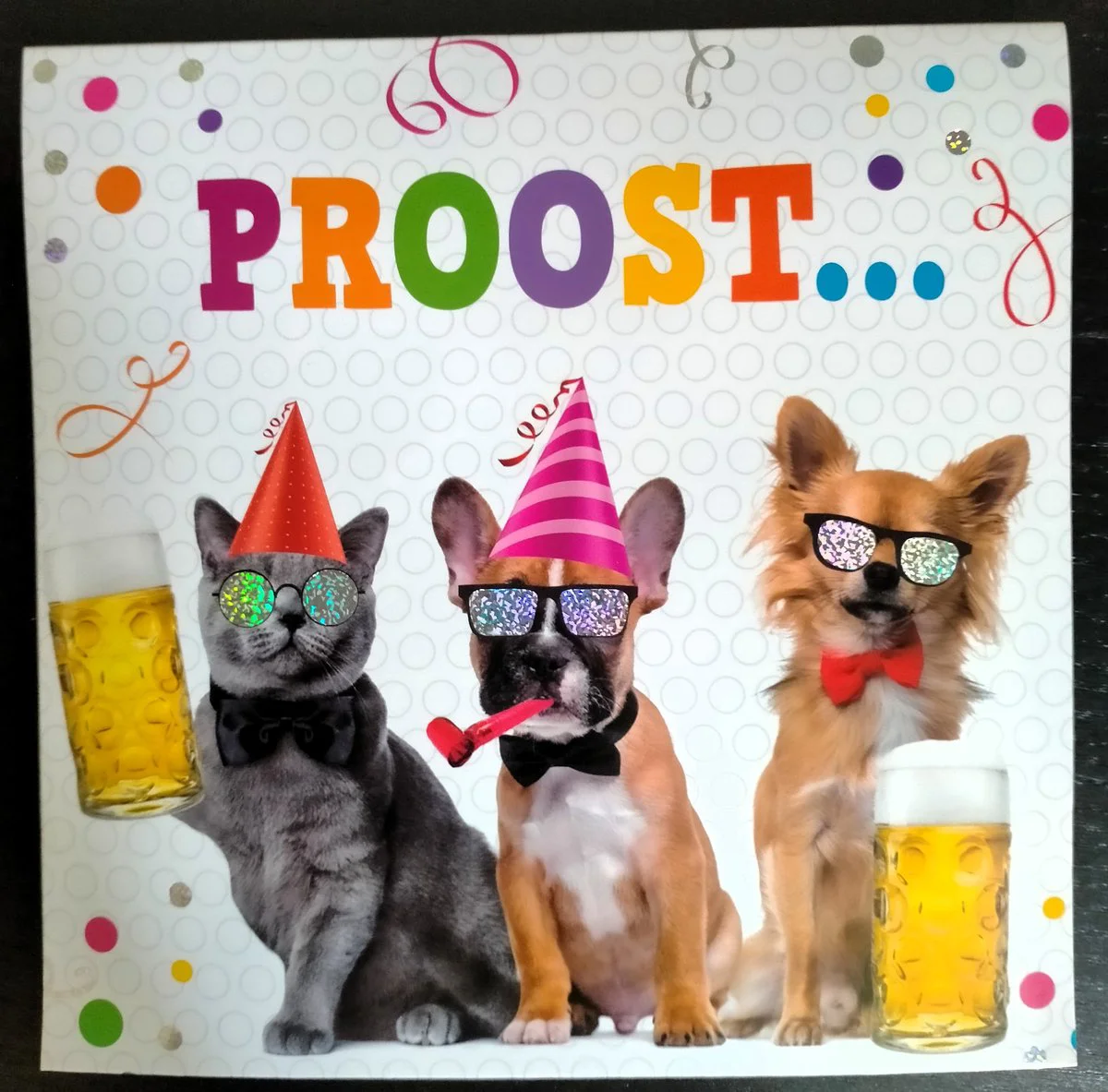Wenskaart - muziekkaart - pop-out wenskaart - kaart met licht - kaart met muziek - biertje - verjaardag - van harte gefeliciteerd - jarig - proost