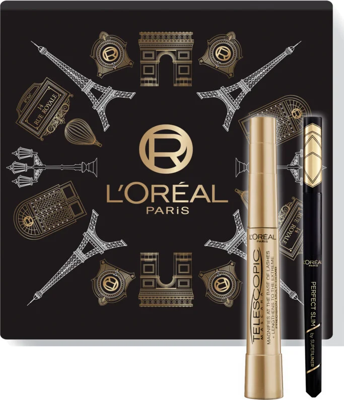 L'Oréal Geschenkset Telescopic Classic Mascara & Superliner Perfect Slim Zwart 2 stuks
