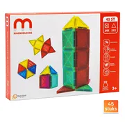 Magnetisch Speelgoed Bouwblokken 45x - Magneet Blokken - Bouwblokken - Magnetische Bouwstenen - Schoencadeautjes Sinterklaas - Kado - Kinderspeelgoed 3 jaar - Speelgoed 4 jaar - Constructie Speelgoed 5 Jaar - 6 jaar - 7 Jaar - Magnetisch Speelgoed