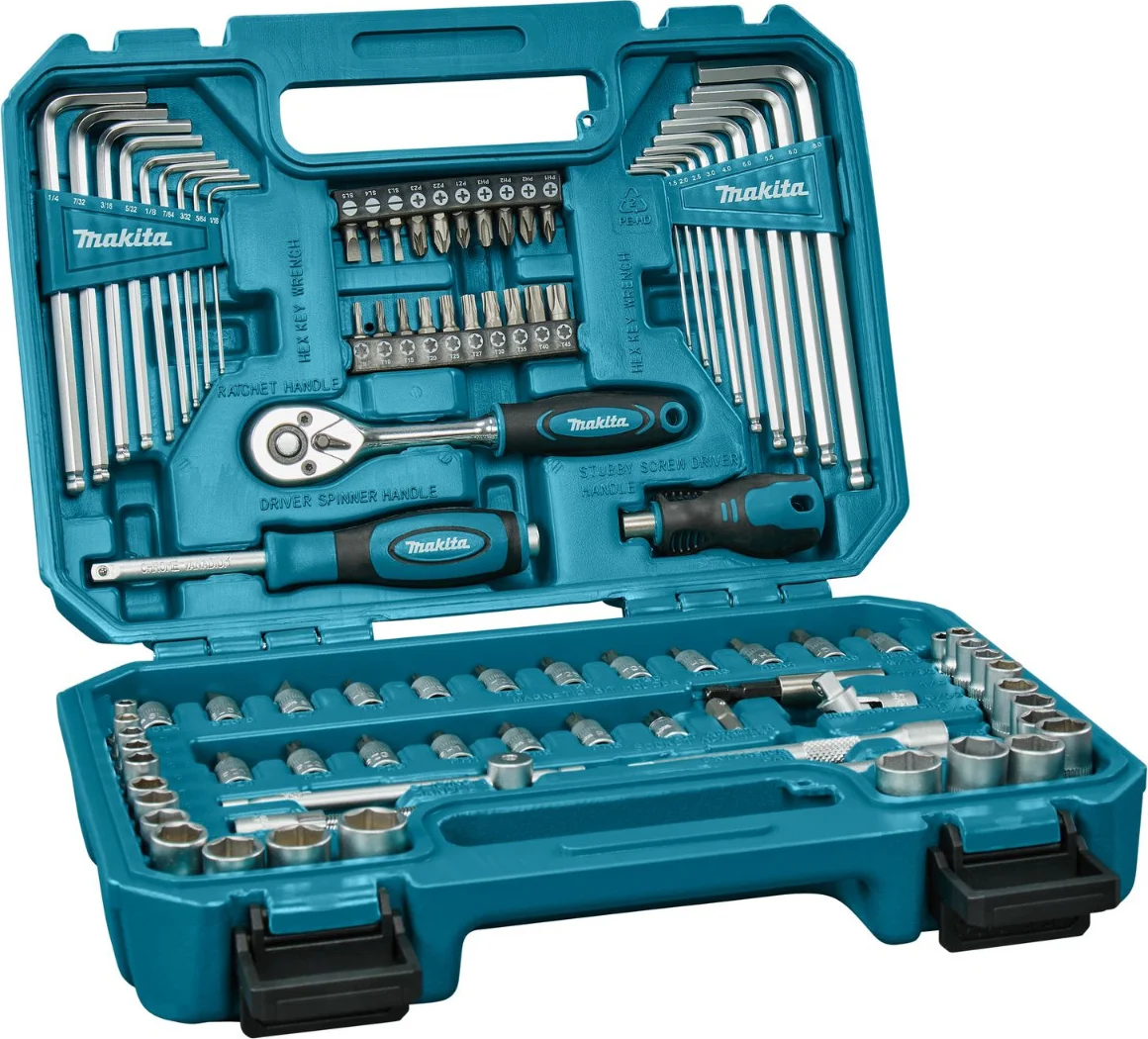 Makita E-15752 Handgereedschapset 91-delig - metrisch en imperiaal
