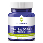 Vitakruid Vitamine D3 K2 90 softgels