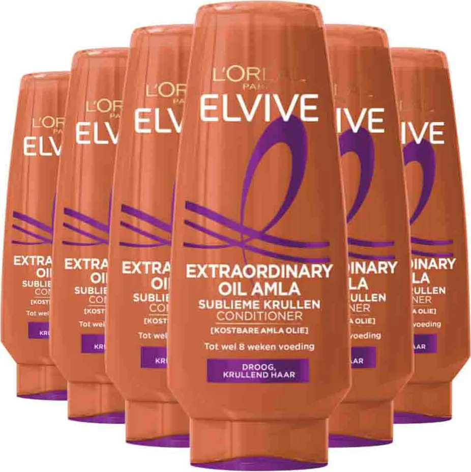 6x L'Oréal Elvive Extraordinary Oil Krulverzorging Conditioner 200 ml