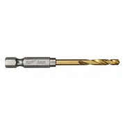Milwaukee Metaalboor Shockwave HSS-G TiN Red Hex 4 x 71,5 mm VE=2 - 48894708