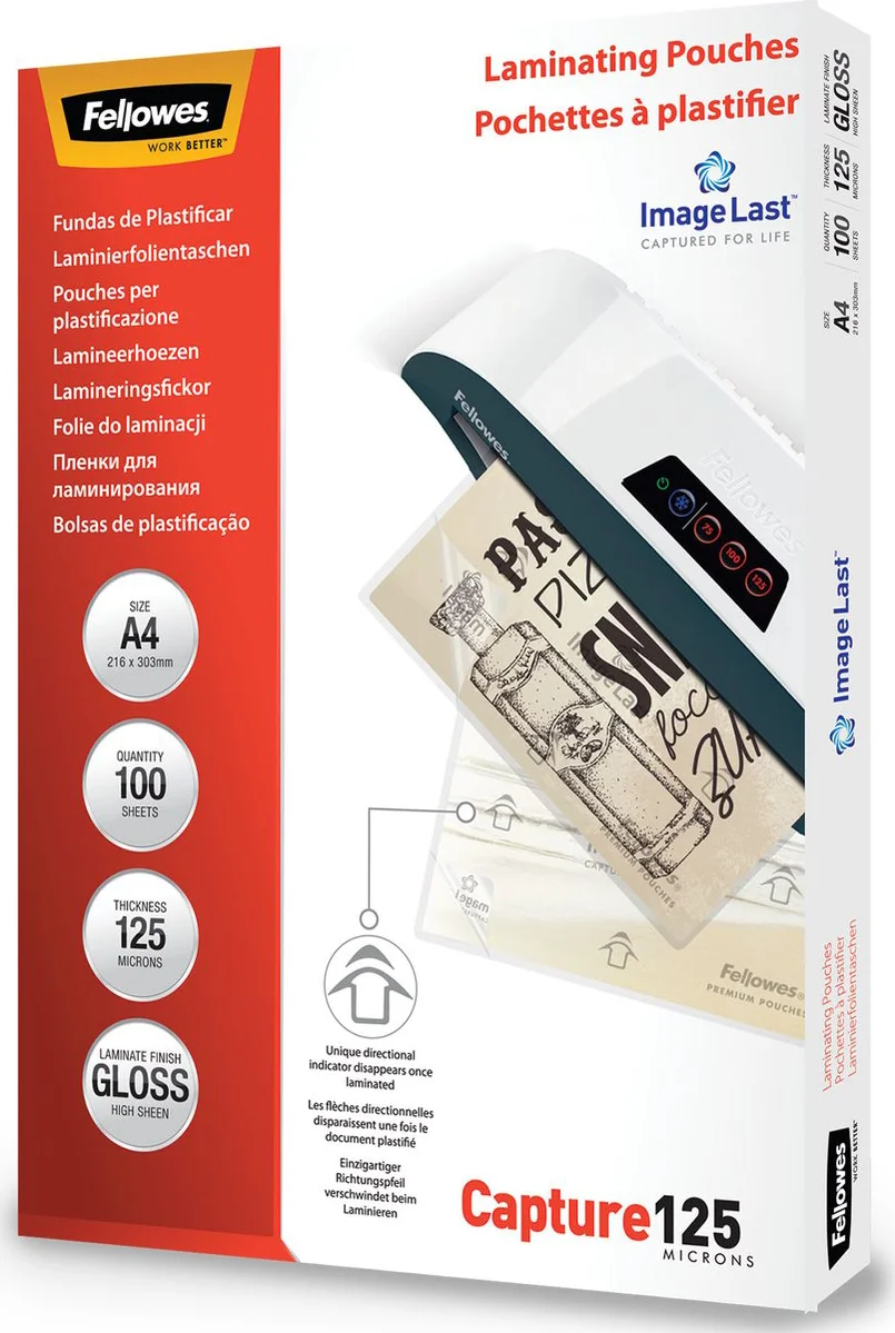 Fellowes Lamineerhoezen Capture 125 mic A4 (100 stuks)