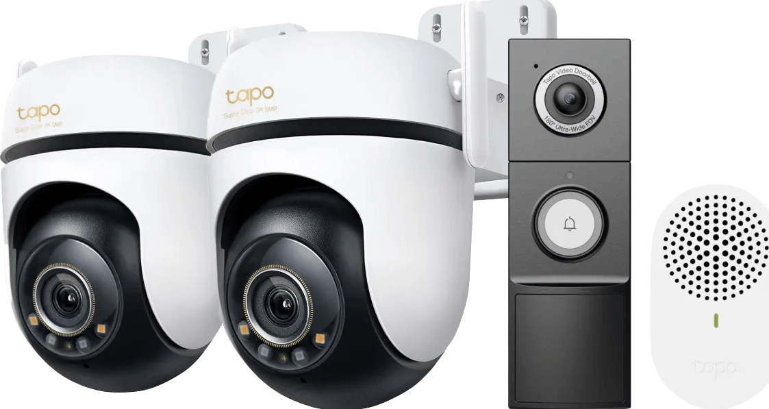 TP-Link Tapo C530WS Duo Pack + D235 Smart Battery & Wired Doorbell