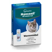 Mansonil All Worm Ontworming Tabletten Kat vanaf 4 kg 4 stuks