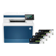 HP Color LaserJet Pro MFP 4302fdw + 1 set extra XL toners