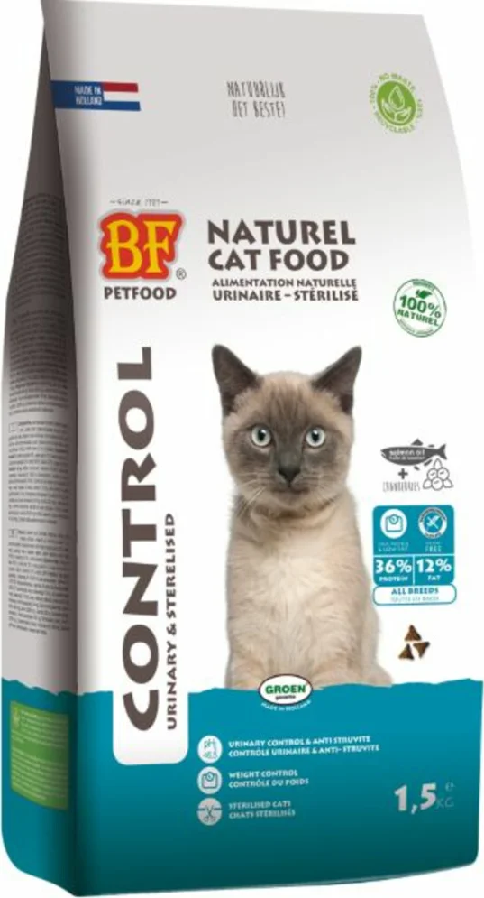 4x BF Petfood Kattenvoer Control 1,5 kg