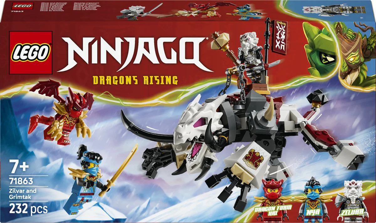 LEGO NINJAGO Zilvar en Grimtak het Drakenbeest 71863