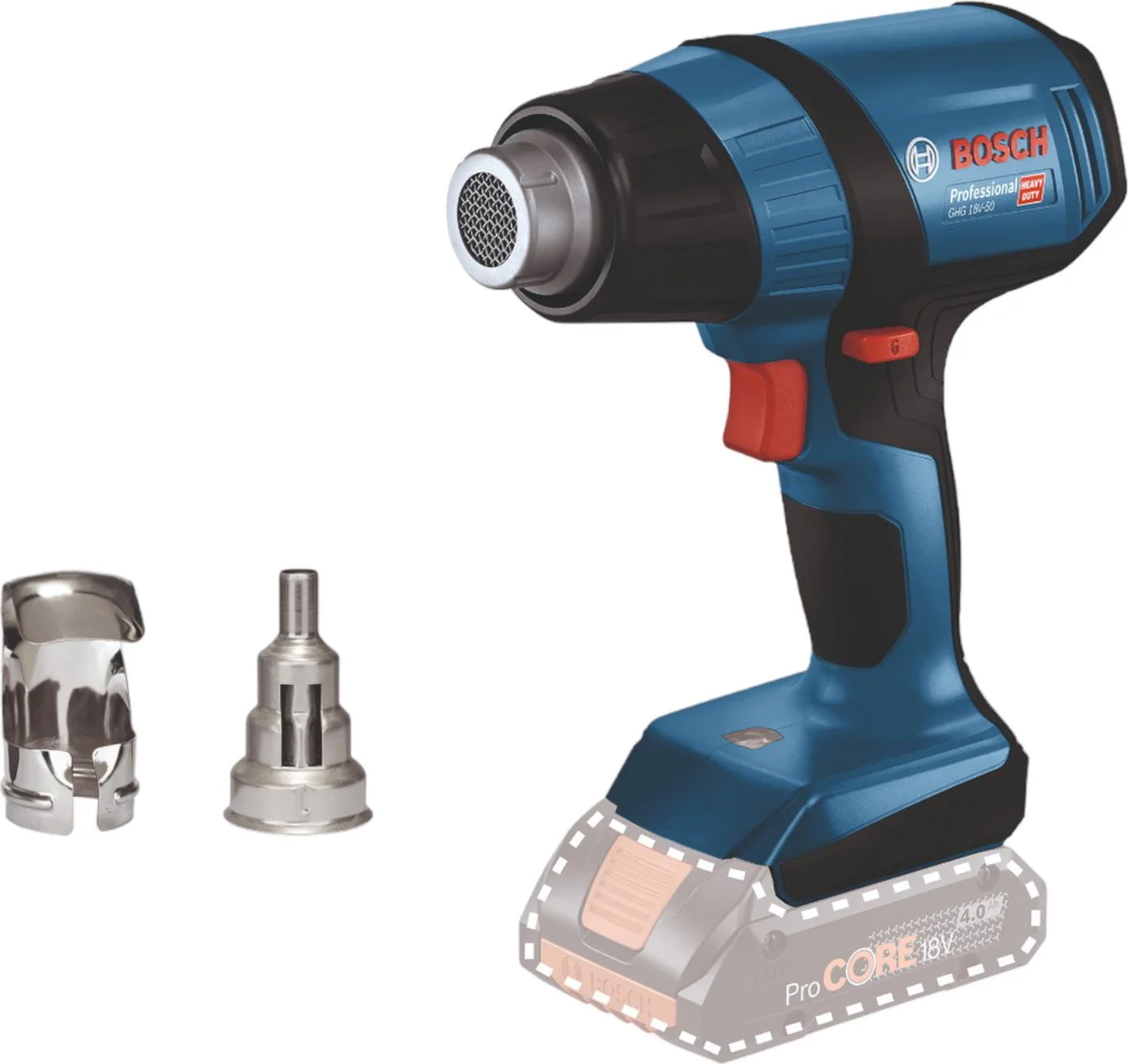 Bosch Professional GHG 18V-50 Accu Heteluchtpistool 18V Basic Body - 06012A6500