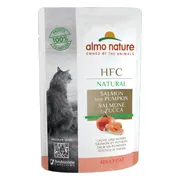24x Almo Nature HFC Natural Kattenvoer Nat Zalm & Pompoen 55 gr