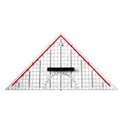 Geodriehoek M鯾ius & Ruppert 30cm plexiglas transparant voor technisch tekenen