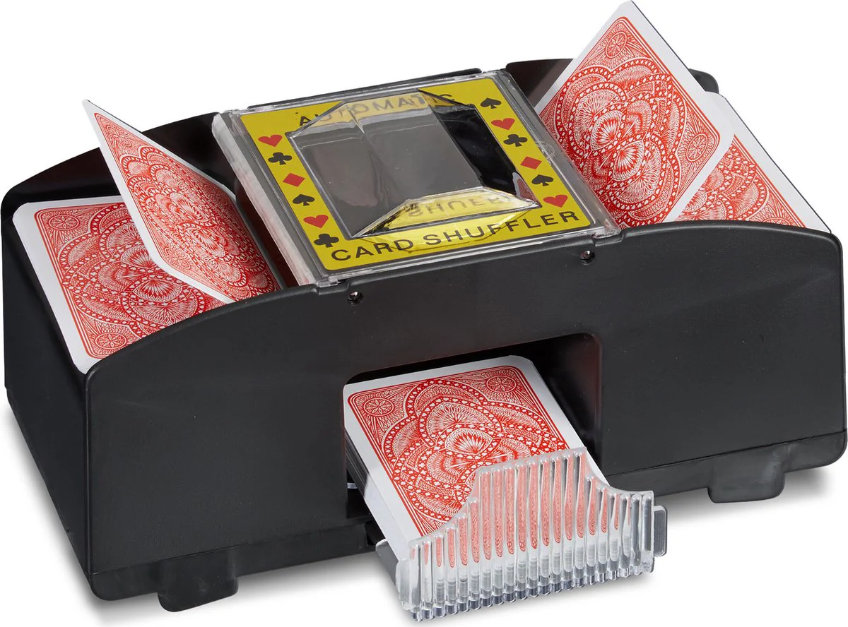 Automatische kaartschudmachine voor 2 decks, poker schudmachine