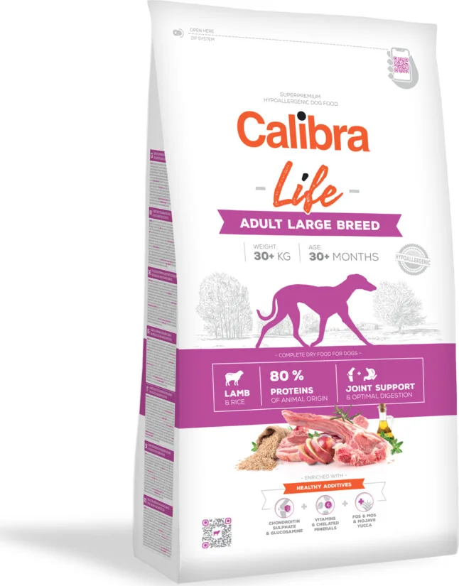 Calibra Life Hypoallergenic Adult Large Hondenvoer Lam & Rijst 2,5 kg