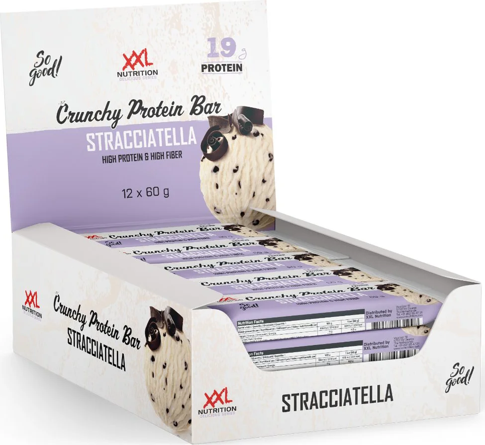 XXL Nutrition Crunchy Protein Bar Straciatella 12 x 60 gr