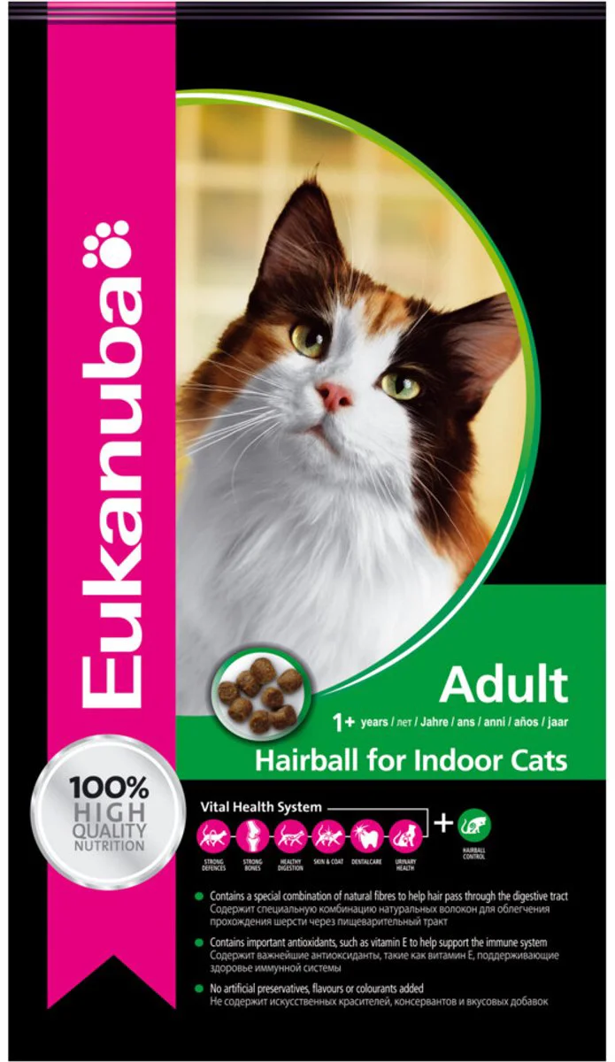 Eukanuba Kattenvoer Droog Adult Hairball Control 2 kg