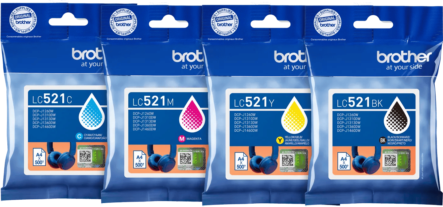 Brother LC-521 Cartridge Combo Pack