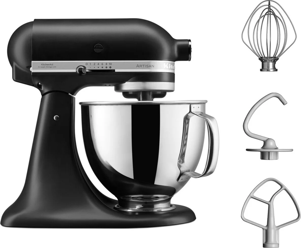 KitchenAid Artisan Mixer 5KSM125EBM Mat Zwart