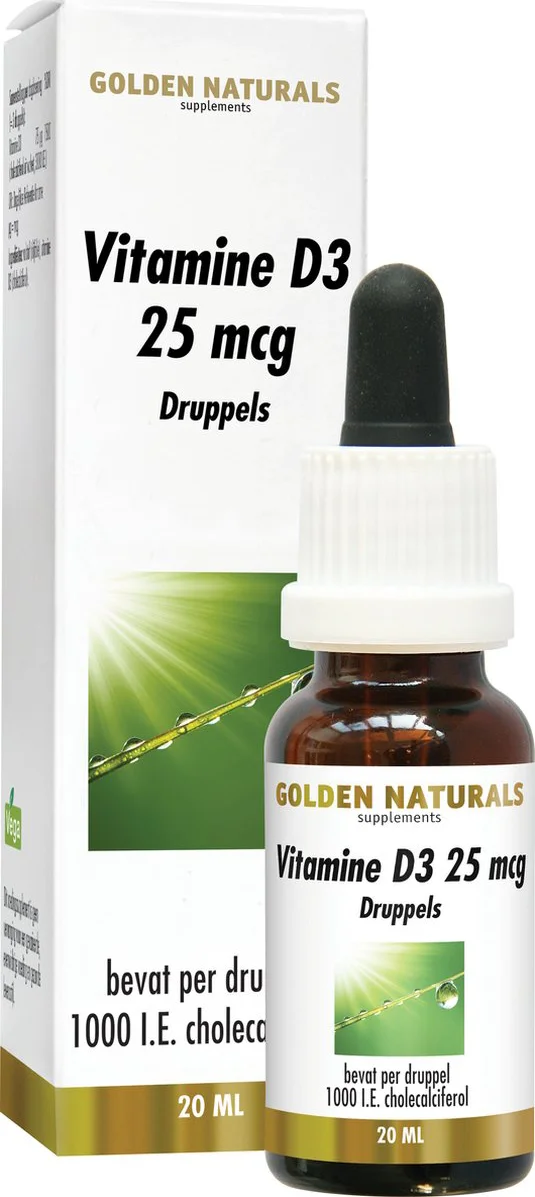 Golden Naturals Vitamine D3 25mcg Druppels 20ML