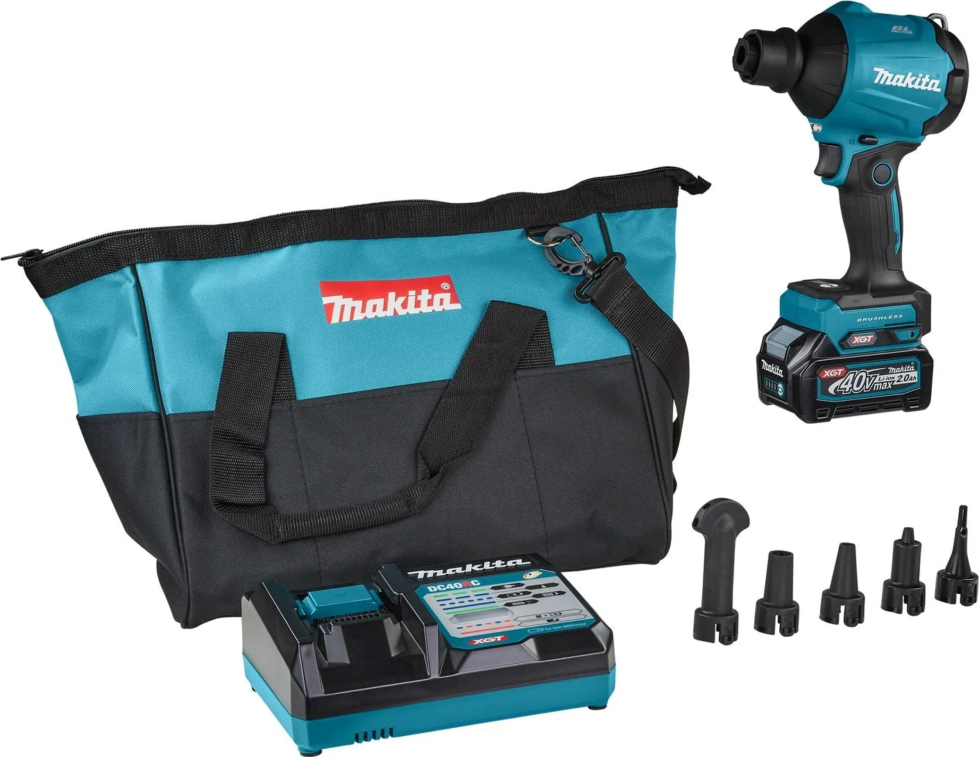 Makita AS001GA101 Accu Blaas- en Zuigmachine XGT 40V Max 2.0Ah in Tas