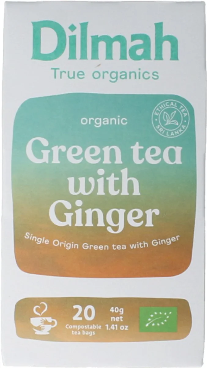 Dilmah Organic Green Tea Ginger 20ZK