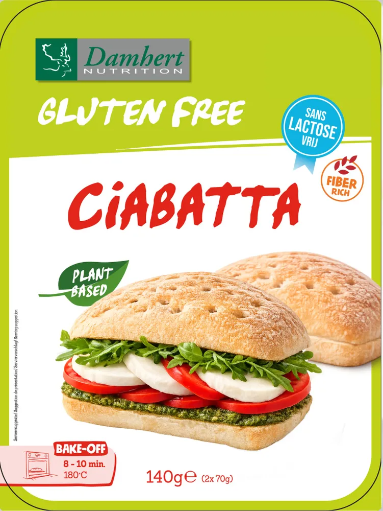 Damhert Glutenvrije Ciabatta 140GR