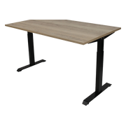 Euroseats Zit/Zit Bureau 160 x 80 Zwart/Eiken