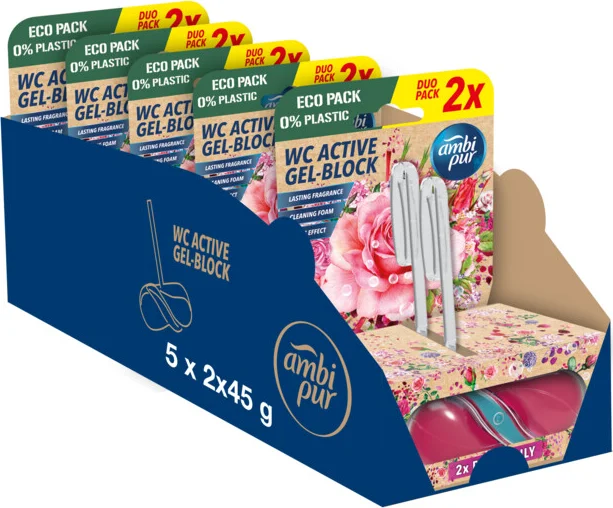 5x Ambi Pur Toiletblok Roos & Lelie 2 stuks