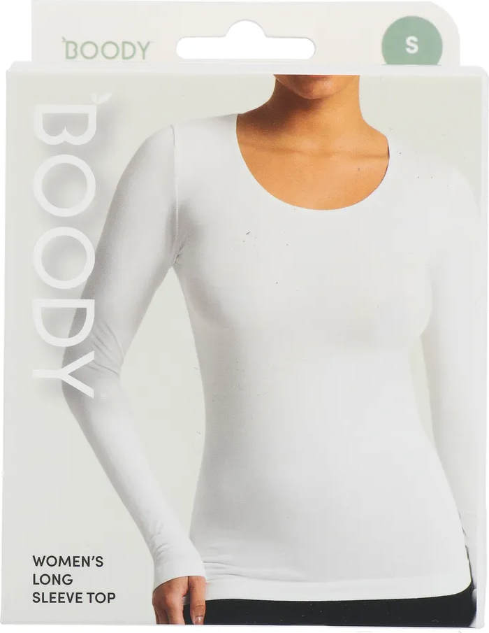 Boody Damestop Lange Mouw Wit S