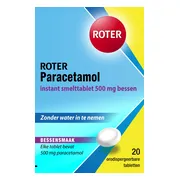 Roter Paracetamol 500 mg Smelttablet Bessen 20 tabletten