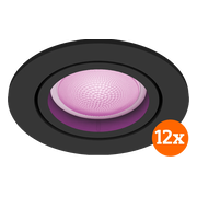 Philips Hue Centura inbouwspot White and Color - rond - Zwart - 12-pack
