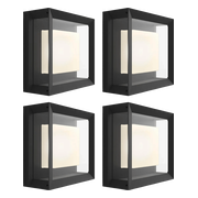 Philips Hue Econic muurlamp White and Color Zwart modern 4-pack
